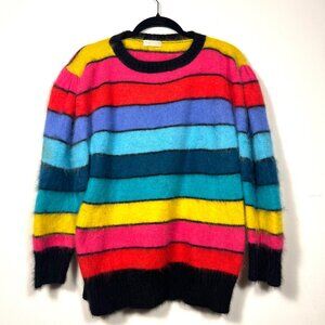 Vintage  80's Rainbow angora sweater